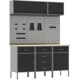  Set radnih ormarića s ladicama s pohranom 8 kom. Crna | shoptok.hr