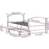 vidaXL Okvir kreveta bez madraca voštano smeđi 75 x 190 cm od borovine | shoptok.hr