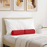 vidaXL valjkasti jastučići 2 pcs crvena Ø 15 x 40 cm tkanina | shoptok.hr