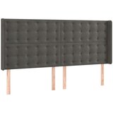  Posteljno vzglavje temno sivo 163x16x118/128 cm žamet, (20793514) | Shoptok.si