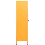 vidaXL Omara s ključavnico gorčično rumena 35x46x180 cm jeklo | Shoptok.si