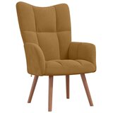  Stolica za opuštanje smeđa baršunasta | shoptok.hr