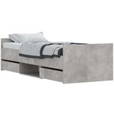 Kreveta s uzglavljem i podnožjem boja betona 75 x 190 cm | shoptok.hr