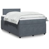  Krevet box spring s madracem tamnosivi 120 x 190 cm baršun | shoptok.hr