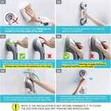 TAILI 2x Oprijemalni vakumski varnostni ročaj za kopalnico - 31 cm | Shoptok.si