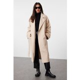 Trendyol Stone Oversize Belted Coat Cene
