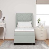  Krevet s opruga kutije Svijetlo siva 200 x 80 cm Baršun | shoptok.hr