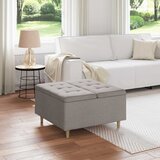  Otoman za pohranu s jastukom Sivo-smeđa 80 x 80 x 45 cm tkanina | shoptok.hr
