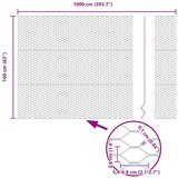 vidaXL Šesterokotna ograja Siva 1.6x10 m Jeklo | Shoptok.si