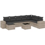  9-dijelni set vrtnih sofa od poliratana s jastucima svjetlosivi | shoptok.hr