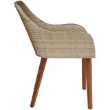  Vrtna stolica s jastukom 2 pcs Bež 62,5 x 55 x 82 cm poliratan | shoptok.hr