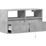  Zidni TV ormarić s LED svjetlima boja betona 80 x 31 x 45 cm | shoptok.hr