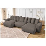 Bobochic Paris Siva/smeđa kutna garnitura od samta Voltaire – | shoptok.hr