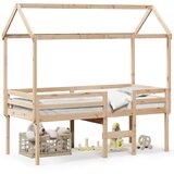 vidaXL Visoka postelja s streho 90x190 cm trdna borovina Cene