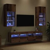  zidne jedinice s LED-om 5 pcs Staro drvo 40,5 x 30 x 90 cm | shoptok.hr