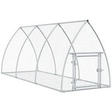 vidaXL Kavez za zečeve srebrni 300 x 105 x 120 cm od pocinčanog čelika | shoptok.hr
