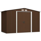 The Living Store Vrtna skladiščna lopa rjava 257x205x178 cm jeklena - Vrtna Lopa, (21751342) | Shoptok.si