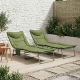  Sklopiva ležaljka s jastukom 2 pcs Tamnozelena | shoptok.hr