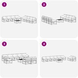  Set vanjskih sofa 9 kom. Bijela i antracit Poliester | shoptok.hr