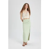 Defacto A-Line Linen Maxi Skirt