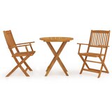vidaXL 3-dijelni sklopivi vrtni blagovaonski set masivno drvo bagrema | shoptok.hr