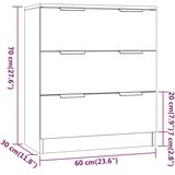  Komoda boja hrasta sonome 60 x 30 x 70 cm od konstruiranog drva | shoptok.hr