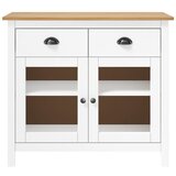 Maison Chic Komoda - Predalnik Hill bela 90x40x80 cm trdna borovina, (21717248) Cene