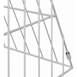  Kavez za piliće Srebrno 215 x 55 x 55 cm Cinkani čelik | shoptok.hr