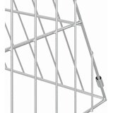  Kletka za piščance srebrna 215 x 55 x 55 cm Cinkana jeklena, (5000204310) | Shoptok.si