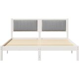 vidaXL Krevetni okvir s tapiciranim uzglavljem Svijetlo siva | shoptok.hr