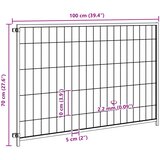  Kavez za životinje bez vrata Crna 300 x 100 x 70 cm Čelik | shoptok.hr