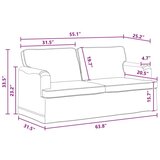 SOFA 2 pcs Tamno siva Metal | shoptok.hr