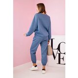 Kesi Włoski Set sweatshirt + pants buttery fabric denim melange | Shoptok.si