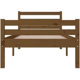  Posteljni okvir medeno rjav iz trdnega lesa 75x190 cm 2FT6, (20647223) | Shoptok.si