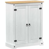  Ormar za cipele Bijelo 86 x 38.5 x 1080 cm Čvrsto borovo drvo - Bijelo | shoptok.hr