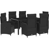 Vanjski set za objedovanje 7 pcs Crna 150 x 90 x 75 cm Cijene
