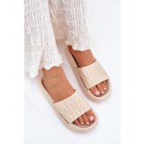 Boto Women's Foam Slippers On Platform Beige Vanesha | Shoptok.si