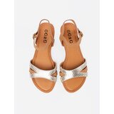 Shelvt Beige glossy sandals | shoptok.hr