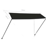  Tenda na uvlačenje s LED svjetlima 350 x 150 cm antracit | shoptok.hr
