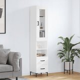 vidaXL Visoka omara bela 34,5x34x180 cm inženirski les Cene