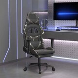  Masažni gaming stol z oporo za noge črn in kamuflažen um. usnje, (21152250) Cene
