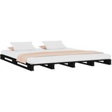  Postelja iz palet črna 120x190 cm trdna borovina - Postelja Iz Palet, (21490041) | Shoptok.si