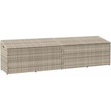  Vrtna kutija za pohranu svijetlosiva 220x50x58 cm poli ratan | shoptok.hr