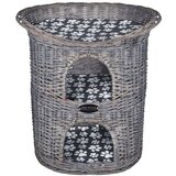 vidaXL 2-nadstropna mačja hišica/postelja/praskalnik iz vrbe z blazino | Shoptok.si