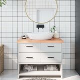  Kupaonska radna ploča svjetlosmeđa 100x50x6 cm tretirano drvo | shoptok.hr