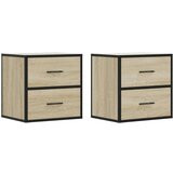 vidaXL Stenska nočna omarica 2 kosa sonoma hrast 40x31x39,5 cm | Shoptok.si