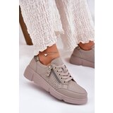 VINCEZA Leather Sports Shoes Sneakers On Platform With Zipper Cijene