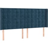 vidaXL Vzglavje z ušesi temno modro 183x16x118/128 cm žamet, (20954310) Cene