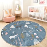 Mila Home Modra pralna otroška preproga ø120 cm Forest Land – | Shoptok.si