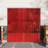 vidaXL Zavesa za vrata rdeča 200 mm x 1,6 mm 10 m PVC